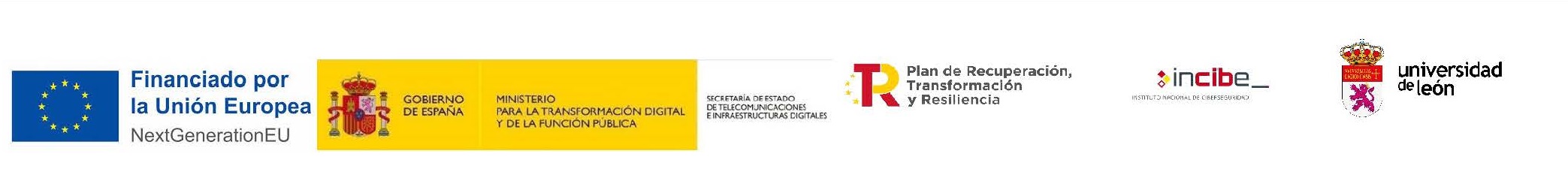 Esta actividad es parte de la Cátedra Institucional de Ciberseguridad de la Universidad de León, fiinanciada por la Unión Europea NextGenerationEU y Plan de Recuperación, Transformación y Resiliencia,  a través de INCIBE